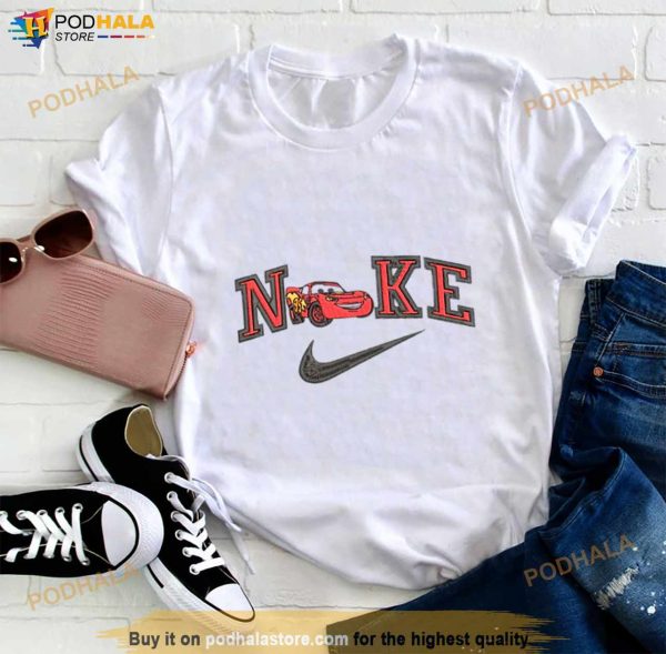 Swoosh Car Embroidered Vintage Cars Nike T Shirt