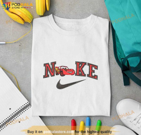 Swoosh Car Embroidered Vintage Cars Nike T Shirt