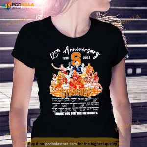 Syracuse Orange 125th Anniversary 1898 2023 Thank You For The Memories Signatures Shirt 2