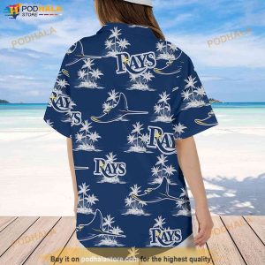 Tampa Bay Rays MLB Hawaiian Shirt Ocean Hibiscus Custom Name For