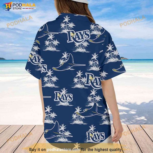 Tampa Bay Rays Hawaiian Shirt Coconut Island Pattern, Vacation Gift MLB Fans