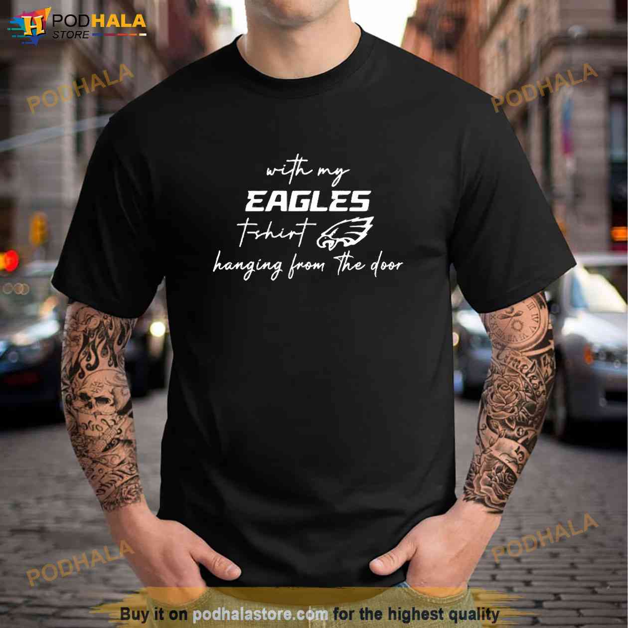 Eagles T Shirt Hanging From The Door - High-Quality Printed Brand