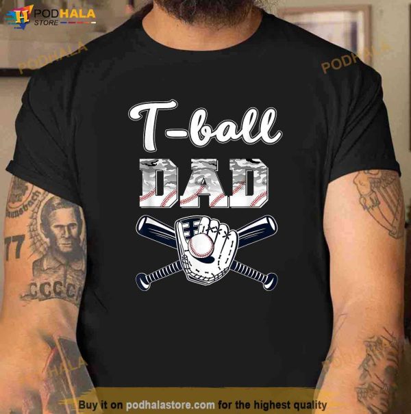 TBall Tee Ball Dad Baseball Dad Game Day Fathers Day Shirt
