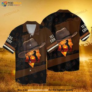 Texas Cowboy Hawaiian Shirt, Hawaiian Button Up Shirt