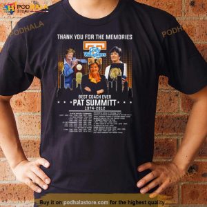 Thank You For The Memories Best Coach Ever Pat Summitt 1974 2012 Signature Shirt 2