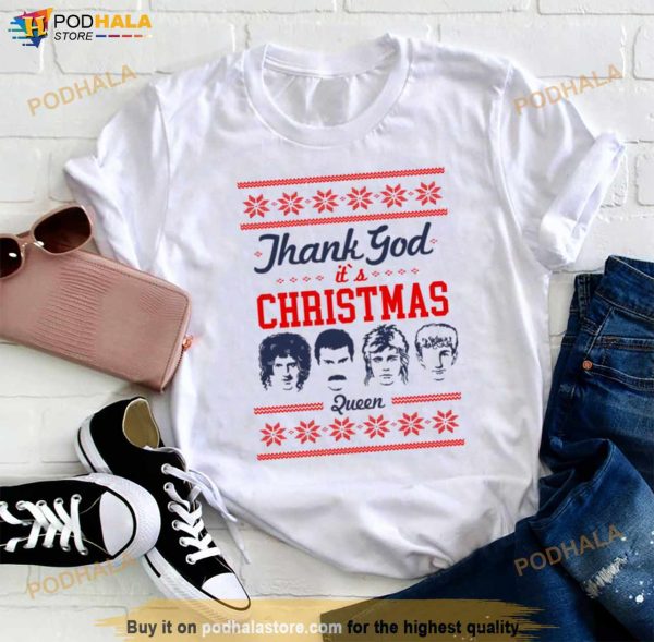 Thanks God It’s Christmas Ugly Queen Band Shirt