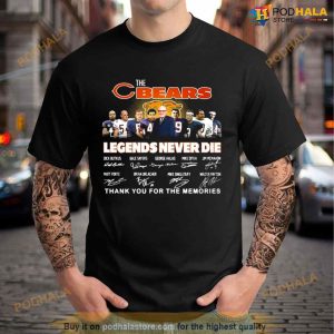 The Chicago Bears Legends Never Die 2023 Thank You For The Memories Signatures Shirt