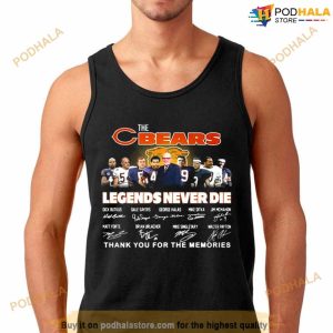 The Chicago Bears Legends Never Die 2023 Thank You For The Memories Signatures Shirt 2