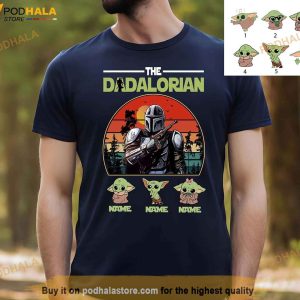 The Dadalorian Fathers Day Shirt, This Is The Way Personalized Shirt For Dad Custom Nickname With Kids