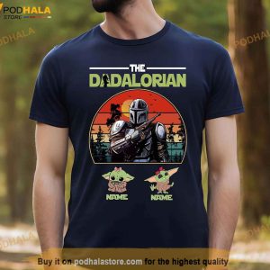 The Dadalorian Fathers Day Shirt This Is The Way Personalized Shirt For Dad Custom Nickname With Kids 5