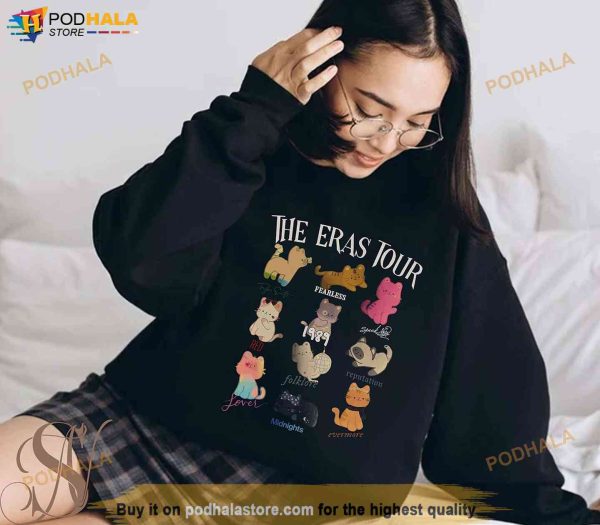 The Eras Tour Cat Sweatshirt, Taylor’s Albums Shirt, The Eras Tour 2023