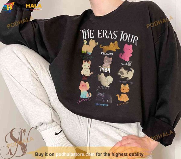 The Eras Tour Cat Sweatshirt, Taylor’s Albums Shirt, The Eras Tour 2023