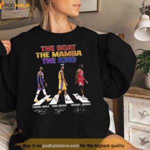 The Goat The Mamba The King Lebron James Kobe Bryant Michael Jordan Signatures Shirt 2