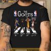 The Goats Abbey Road Stephen Curry Lebron James Kobe Bryant Michael Jordan Signatures Shirt
