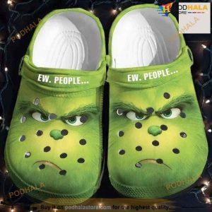 The Grinch Face Angry Grinchmas Ew People Christmas Clog Clogband Crocs Shoes