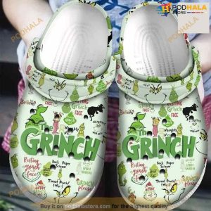 The Grinch Pattern Crocs Clog Shoes For Fans