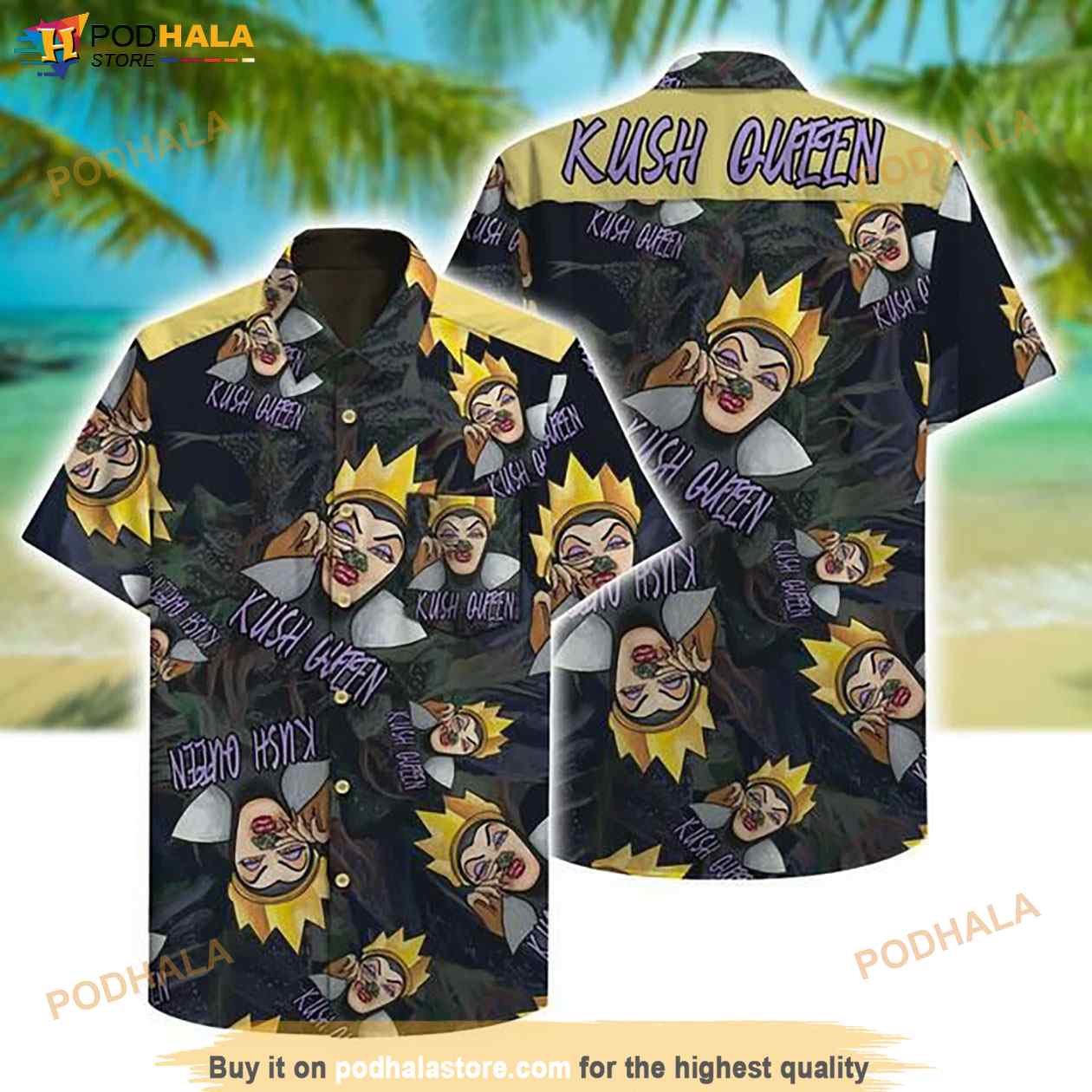 The Kush Queen Hawaiian Shirt, Tropical Shirt For Women The Kush Queen Hawaiian Shirt, Tropical Shirt For Women