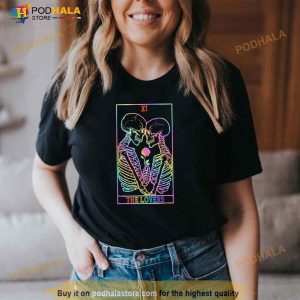 The Lovers Tarot Rainbow Skeleton Gay Lesbian Lgbt Pride Shirt 3