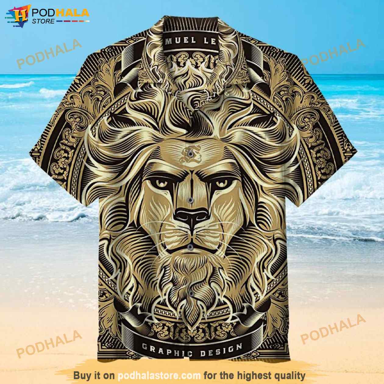 The Majestic Lion Hawaiian Aloha Beach Shirt The Majestic Lion Hawaiian Aloha Beach Shirt