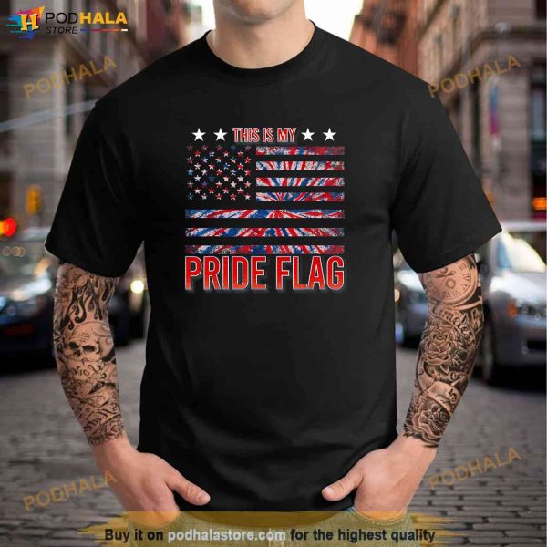 This Is My Pride Flag Tie Dye American Flag 4th Of July Shirt