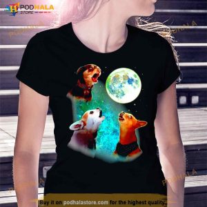 Three Chihuahuas Howl At Moon 3 Wolfs Shirt 2