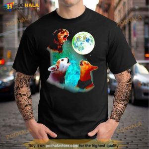 Three Chihuahuas Howl At Moon 3 Wolfs Shirt 3