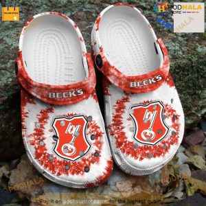 Tie Dye Becks Beer Crocs Classic Clog Shoes