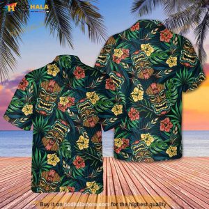 Tiki Tiki Aloha Tropical Pattern Hawaiian Shirt, Funny Hawaiian Shirt