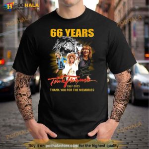 Tina Turner 66 Years 1957 2023 Thank You For The Memories Signature Shirt