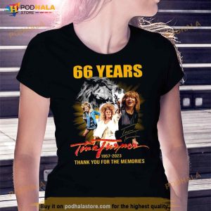 Tina Turner 66 Years 1957 2023 Thank You For The Memories Signature Shirt 2