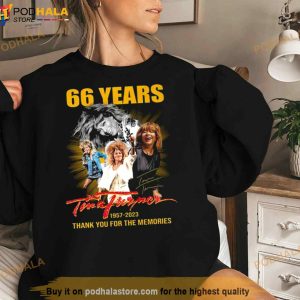 Tina Turner 66 Years 1957 2023 Thank You For The Memories Signature Shirt 3