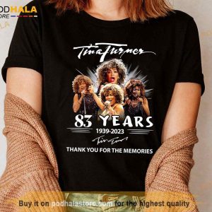 Tina Turner 83 Years RIP 1939-2023 Shirt, Thank You For The Memories