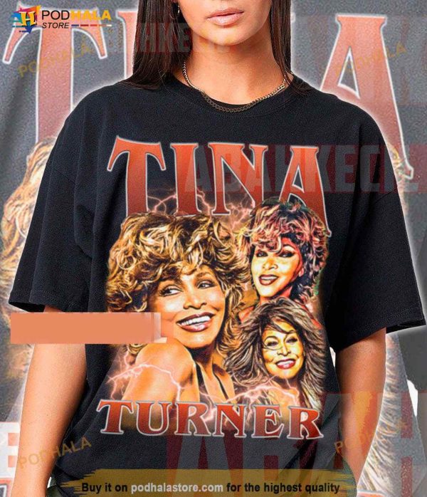 Tina Turner Shirt, Vintage Homage Retro Tina Turner Tshirt, RIP Rock N Roll Singer