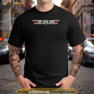 Top Dog Dad Funny Vintage 80s Gift Dog Father Fathers Day Shirt 2