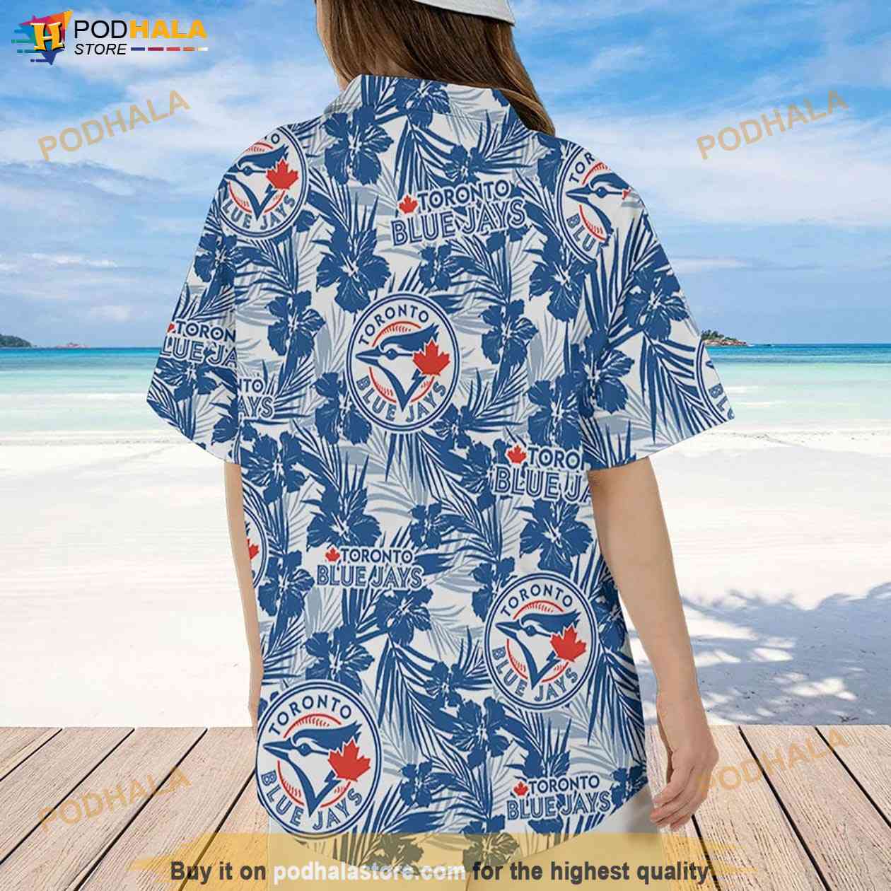 Toronto Blue Jays Mlb Floral Hawaiian Shirt Men Youth Jays Aloha