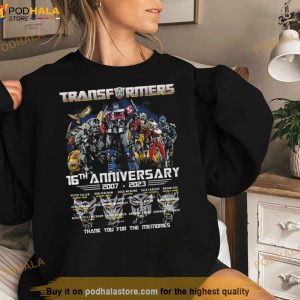 Transformers 16th Anniversary 2007 2023 Thank You For The Memories Signatures Shirt