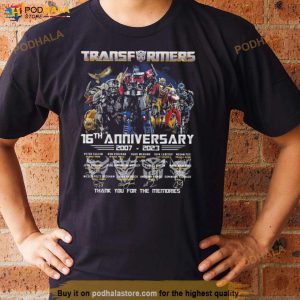 Transformers 16th Anniversary 2007 2023 Thank You For The Memories Signatures Shirt 3