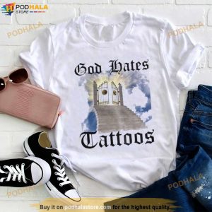 Trashcanpaul White God Hates Tattoos Shirt 2