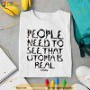 Travis Scott People Need To See That Utopia Is Real Via Pin Up Magazine Alphabet Fan Gifts T Shirt