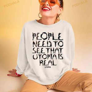 Travis Scott People Need To See That Utopia Is Real Via Pin Up Magazine Alphabet Fan Gifts T Shirt 3