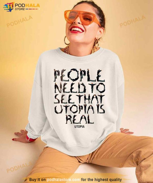 Travis Scott People Need To See That Utopia Is Real Via Pin Up Magazine Alphabet Fan Gifts T Shirt