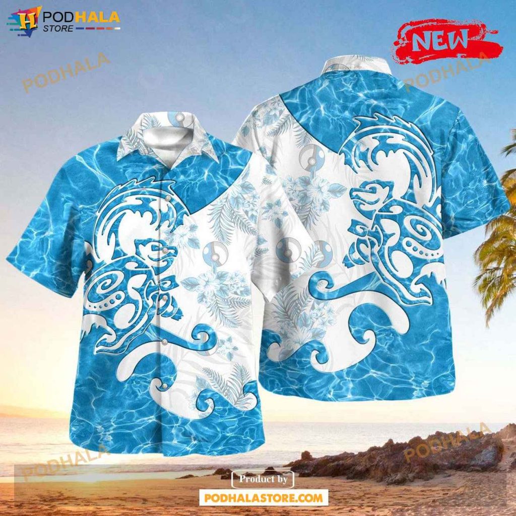 Tribal Blastoise Hawaiian Shirt, Tropical Shirt for Women Men