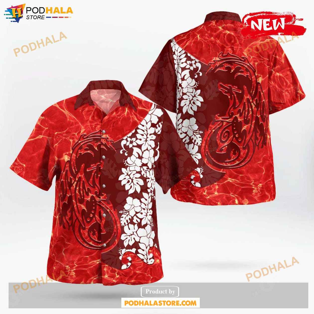Tribal Charizard Design Hawaiian Shirt Tribal Charizard Design Hawaiian Shirt