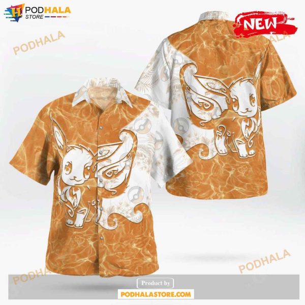 Tribal Eevee Design Hawaiian Shirt, Tropical Shirt for Women Men