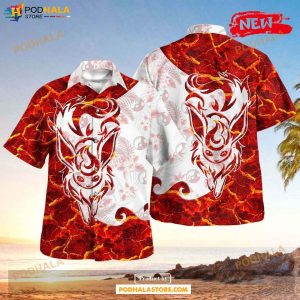 Tribal Eevee Flareon Design Hawaiian Shirt, Tropical Shirt for Women Men
