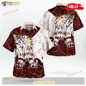 Tribal Entei Design Hawaiian Shirt, Tropical Shirt for Women Men