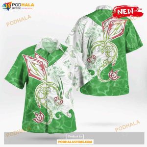 Tribal Flygon Design Hawaiian Shirt, Tropical Shirt for Women Men