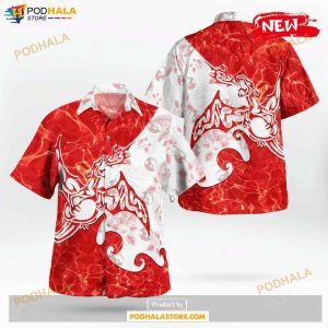 Tribal Flying Charizard Hawaiian Shirt, Tropical Shirt for Women Men