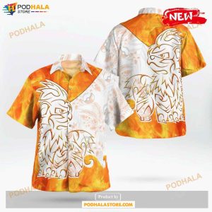 Tribal Growlithe Design Hawaiian Shirt, Tropical Shirt for Women Men