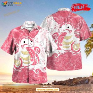 Tribal Lickitung Pkm Design Hawaiian Shirt, Tropical Shirt for Women Men